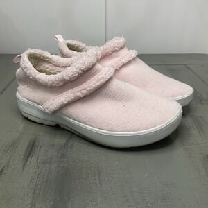 OOFOS OOcoozie Sherpa Fleece Pink Comfort Recovery Shoes Women's 10/EU 41